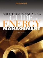 Solutions manual for Guide to energy management
