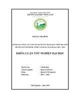 Đánh giá công tác chuyển quyền sử dụng đất trên địa bàn huyện nguyên bình   tỉnh cao bằng, giai đoạn 2012   2014 