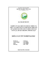 Nghiên cứu đặc điểm tái sinh tự nhiên của thực vật thân gỗ ở các kiểu rừng trên núi đá tại khu bảo tồn loài và sinh cảnh Nam Xuân Lạc, huyện Chợ Đồn, tỉnh Bắc Kạn