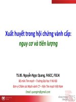 XUẤT HUYẾT TRONG HỘI CHỨNG VÀNH CẤP -NGUY CƠ VÀ TIÊN LƯỢNG
