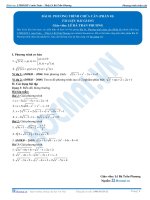 Chuyên đề 03  phương trình, HPT, BPT kit1