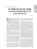 Hệ thống giá trị đặc trưng và nguyên tắc định hướng tu bổ di tích kiến trúc Việt Nam