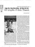 Làng văn làng khoa bảng  nét đẹp văn hóa cổ truyền ở tỉnh Thanh