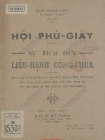 Hội phủ giầy sự tích đức liễu hạnh cộng chúa (NXB mỹ thắng 1942)   phạm quang phúc, 36 trang 