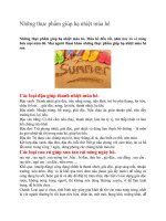 Những thực phẩm giúp hạ nhiệt mùa hè