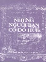 Những người bạn cố đô huế tập 16 năm 1929   nguyễn cửu sà, 456 trang