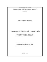 THƠ CHƠI” CỦA TẢN ĐÀ TỪ GÓC NHÌN TƯ DUY NGHỆ THUẬT