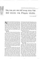 Văn hóa phi vật thể trong chùa Việt  Đế thích và Phạm Thiên     