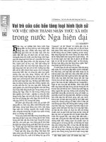 Vai trò của các bảo tàng loại hình lịch sử với việc hình thành nhận thức xã hội trong nước Nga hiện đại