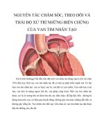 NGUYÊN tắc CHĂM sóc, THEO dõi và THÁI độ xử TRÍ NHỮNG BIẾN CHỨNG của VAN TIM NHÂN tạo