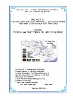 Bài thi liên môn GIẢI NHẤT Tiềm năng du lịch Ninh Bình 2015