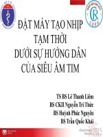 ĐẶT MÁY TẠO NHỊP TẠM THỜI DƯỚI SỰ HƯỚNG DẪN CỦA SIÊU ÂM TIM