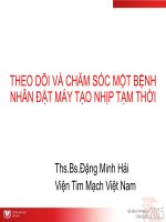 THEO DÕI VÀ CHĂM SÓC MỘT BỆNH NHÂN ĐẶT MÁY TẠO NHỊP TẠM THỜI