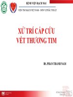 XỬ TRÍ CẤP CỨU VẾT THƯƠNG TIM
