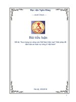 thảo luận tình hình nợ công ở việt nam