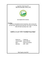 Đánh giá tình hình chuyển nhượng, thừa kế quyền sử dụng đất trên địa bàn phường yên ninh   thành phố yên bái   tỉnh yên bái, giai đoạn 2011   2014 