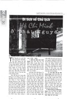 Di tích về Chủ tịch Hồ Chí Minh ở Thái Nguyên