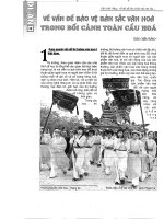 Về vấn đề bảo vệ bản sắc văn hoá trong bối cảnh toàn cầu hoá   