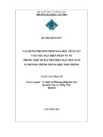 Vận dụng các phương pháp dạy học tích cực vào việc dạy biện pháp tu từ trong một số bài thơ hiện đại việt nam ở chương trình trung học phổ thông