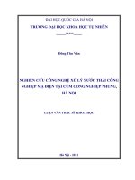 NGHIÊN CỨU CÔNG NGHỆ XỬ LÝ NƯỚC THẢI CÔNG NGHIỆP MẠ ĐIỆN TẠI CỤM CÔNG NGHIỆP PHÙNG, HÀ NỘI