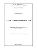 phương trình sai phân và ứng dụng