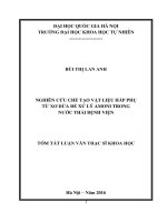 NGHIÊN CỨU CHẾ TẠO VẬT LIỆU HẤP PHỤ TỪ XƠ DỪA ĐỂ XỬ LÝ AMONI TRONG NƯỚC THẢI BỆNH VIỆN