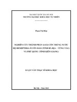NGHIÊN CỨU THÀNH PHẦN LOÀI CÔN TRÙNG NƢỚC BỘ HEMIPTERA Ở CÔN ĐẢO (TỈNH BÀ RỊA – VŨNG TÀU) VÀ PHÚ QUỐC (TỈNH KIÊN GIANG)