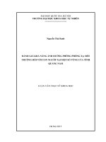 ĐÁNH GIÁ KHẢ NĂNG ẢNH HƯỞNG PHÔNG PHÓNG XẠ MÔI TRƯỜNG ĐỐI VỚI CON NGƯỜI TẠI MỘT SỐ VÙNG CỦA TỈNH QUẢNG NAM