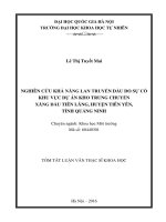 NGHIÊN CỨU KHẢ NĂNG LAN TRUYỀN DẦU DO SỰ CỐ KHU VỰC DỰ ÁN KHO TRUNG CHUYỂN XĂNG DẦU TIÊN LÃNG, HUYỆN TIÊN YÊN, TỈNH QUẢNG NINH