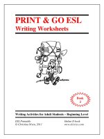 Print  go ESL Writing worksheets book 2