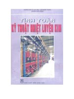TÍNH TOÁN kỹ THUẬT NHIỆT LUYỆN KIM  ( HOÀNG KIM CƠ) (Hiếm)