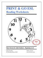 Print  go ESL Reading worksheets book 1
