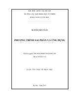phương trình sai phân và ứng dụng
