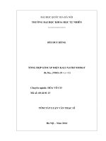 TỔNG HỢP GỐM ÁP ĐIỆN KALI NATRI NIOBAT  (KxNa1-x)NbO3 (0 < x < 1)