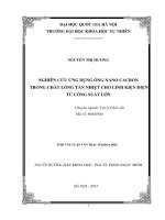 NGHIÊN CỨU ỨNG DỤNG ỐNG NANO CACBON TRONG CHẤT LỎNG TẢN NHIỆT CHO LINH KIỆN ĐIỆN TỬ CÔNG SUẤT LỚN