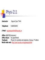 Bài giảng vật lý đại cương chương 1