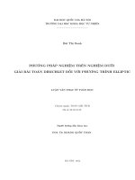 PHƯƠNG PHÁP NGHIỆM TRÊN NGHIỆM DƯỚI GIẢI BÀI TOÁN DIRICHLET ĐỐI VỚI PHƯƠNG TRÌNH ELLIPTIC