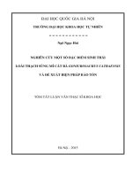 Nghiên cứu một số đặc điểm sinh thái loài Thạch sùng mí cát bà Goniurosaurus catbaensis và đề xuất biện pháp bảo tồn