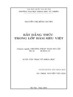 BẤT ĐẲNG THỨCTRONG LỚP HÀM SIÊU VIỆT