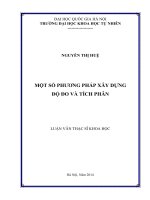 MỘT SỐ PHƯƠNG PHÁP XÂY DỰNG ĐỘ ĐO VÀ TÍCH PHÂN