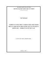 NGHIÊN CỨU PHÁT HIỆN VÀ ĐỊNH LƯỢNG MỘT SỐ ĐỘT BIẾN CỦA HỘI CHỨNG ĐỘNG KINH, GIẬT CƠ VỚI SỢI CƠ KHÔNG ĐỀU – MERRF Ở NGƢỜI VIỆT NAM