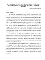 KẾT QUẢ ĐÁNH GIÁ MỘT SỐ TÍNH TRẠNG PHẨM CHẤT NGUỒN GEN LÚA ĐANG LƯU GIỮ TẠI NGÂN HÀNG GEN CÂY TRỒNG QUỐC GIA