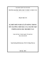 Sự biến đổi nghi lễ lên đồng trong tín ngưỡng thờ mẫu của người việt ở đồng bằng bắc bộ hiện nay 