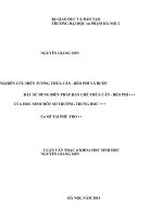 Nghiên cứu hiện tượng thừa cân   béo phì và bước đầu sử dụng biện pháp hạn chế thừa cân   béo phì của học sinh trường trung học cơ sở tại phú thọ 