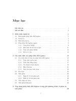 PHÉP BIẾN ĐỔI LAPLACE VÀ ỨNG DỤNG TRONG GIẢI PHƯƠNG TRÌNH VI PHÂN VÀ TÍCH PHÂN