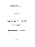 Hệ mật mã hiện đại và ứng dụng trong xác thực chữ ký điện tử 