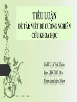 Viết đề cương nghiên cứu khoa học