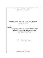 Kết Hợp Xóa Đói, Giảm Nghèo Với Phát Triển Kinh Tế - Xã Hội Ở Huyện Đại Từ - Tỉnh  Thái Nguyên Hiện Nay