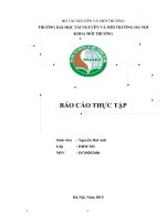 Báo cáo thực tập môi trường tại XÍ NGHIỆP SẢN XUẤT NƯỚC AN DƯƠNG