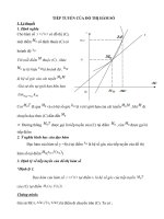 Chuyên đề: Tiếp tuyến của đồ thị hàm số